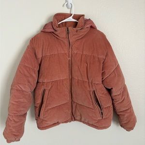 American Eagle Corduroy Down Puffer Jacket